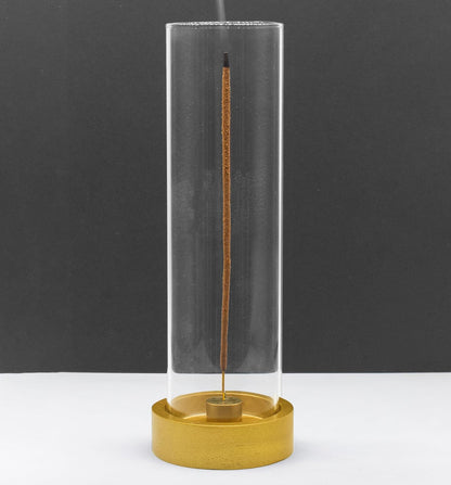 Incense Holder for Sticks,Modern Incense Stick Holder with Glass Ash Catcher[Anti ash Flying], Incense Burner Holder,Zen Glass Incense Holder,for Spa Home Decor Yoga Meditation[Black]