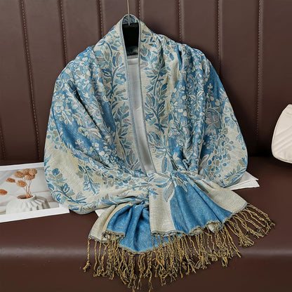 vimate Silky Paisley Pashmina Shawl Scarf-Women's Soft Double-side Jacquard Pashminas Wrap for Evening Dress Travel Shawl