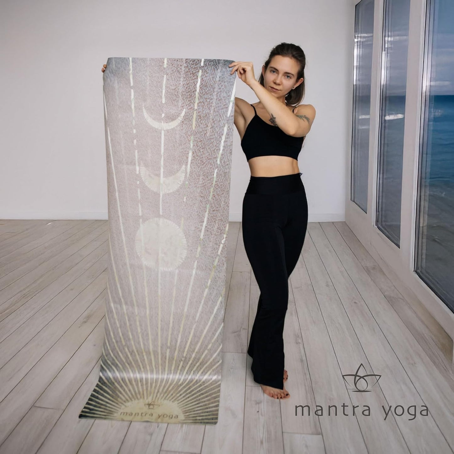 Mantra Yoga Travel PRO 1.5mm with Knee Pad - Foldable Fitness & Exercise Mat with Bag | Lightweight, Compact & Eco-Friendly | Non-Slip & Washable | For All Types of Yoga | 72" L x 24" W | 2.6 lbs