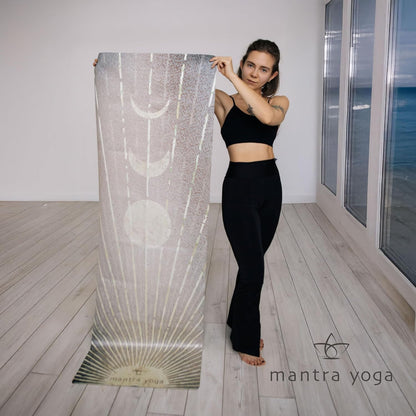 Mantra Yoga Travel PRO 1.5mm with Knee Pad - Foldable Fitness & Exercise Mat with Bag | Lightweight, Compact & Eco-Friendly | Non-Slip & Washable | For All Types of Yoga | 72" L x 24" W | 2.6 lbs