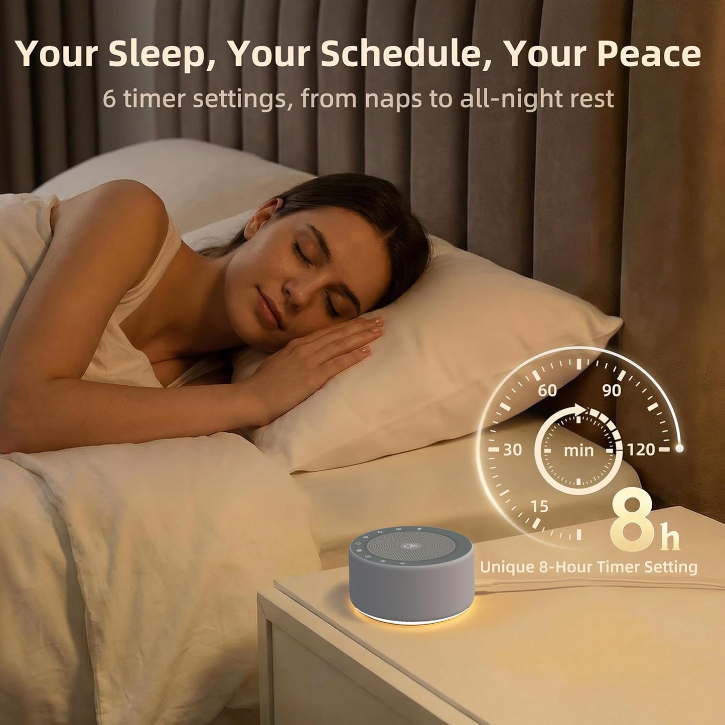 Kipcush Automatic Tibetan Meditation Bowl Sound Machine - 7 Himalayan Tones + 7 Color Night Light - Timer & Touch Control - No Manual Striking for Yoga, Chakra Healing, Stress Relief - Plug In