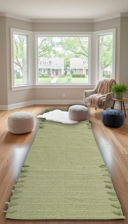 Indian Handmade 100% Organic Cotton Yoga Mat, Hand Woven Rug, Yoga Mat For Everyday Fitness at Home Comfortable Foldable Long Mat