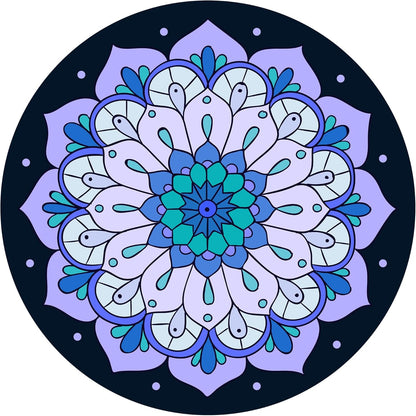 nuveti Large Meditation Mat Non Slip Round Yoga Mat Natural Rubber with Sueded Surface Exercise Mat Perfect for Meditating, Stretching, Yoga（140CM X 3.5MM Thick)