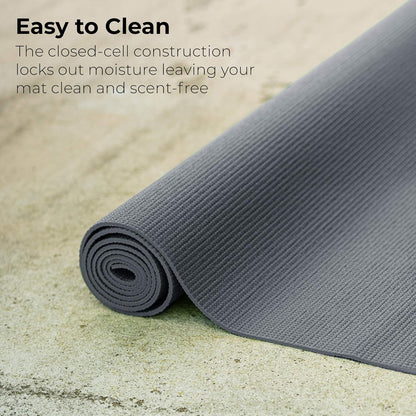 10-Pack Yoga Mat, 68" x 24" Non Slip Exercise Mat, 4mm Thick Gym Mat for Fitness and Stretching, Bulk Non Toxic Yoga Mats for Schools and Studios