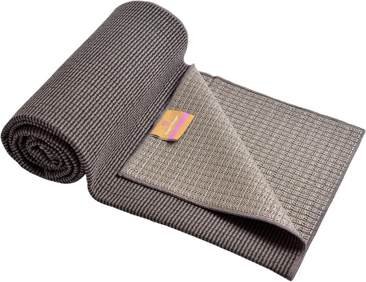 Hugger Mugger Yoga Towel - Midnight - Soft, Absorbent, Fast Drying, Non-Slip Backing, use by iteself or Over a Yoga mat, hot Yoga, Helps with Slippery Hands and feet