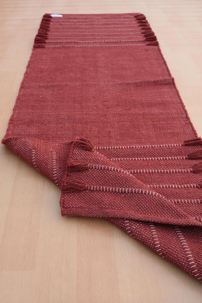 Jaipur Art & Rugs Cotton Yoga Rug - Eco-Friendly Hand-Woven Thick Mat (24”x72”x5mm) for Everyday Fitness at Home - Comfortable & Extra-Long - Colors B