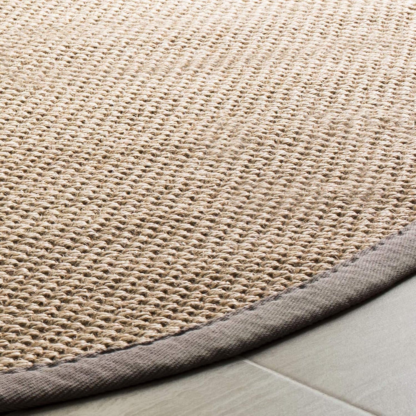 SAFAVIEH Area Rug 11x15 - Natural Fiber Collection - Large - Maize & Linen Color, Sisal, Woven Design with Border (NF141B) - Colors B