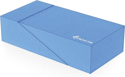 StrongTek Yoga Foam Wedge Blocks (Pair) Soft Wrist Wedge, Supportive Foot Exercise Accessories, For Balance, Strength, Stretch, Pilates, Fitness, Squat, Pushup, Plank, EVA Riser Block