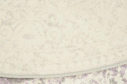 Unique Loom New Classical Collection Area Rug - Olwen (4'Round, Purple/ Gray)