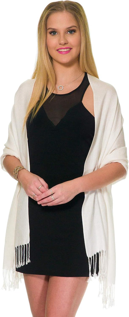 Pashmina Shawls and Wraps for Evening Dresses, Large Soft Pashminas Wedding Shawl