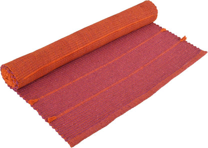 100% Organic Anti-Skid Cotton Yoga or Meditation Mat: Hand-Woven, and Extra-Long(28'’ x 74'’) for Ultimate Comfort and Stability with Cotton Carry bag