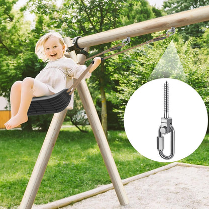 SELEWARE Heavy Duty 180° Swing Hangers, Stainless Steel Eye Screw Bracket, 1800 LB Capacity Playground Yoga Hammock Rope Tire Web Chair Sandbag Punching Bag Porch Swing Sets (6 Pack)