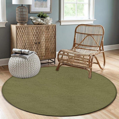 Machine Washable Modern Round Area Rug, Room Sofa Yoga Soft Round Carpet, Home Decor Non Slip Kitchen Office Circle Rug Grey, 24inch