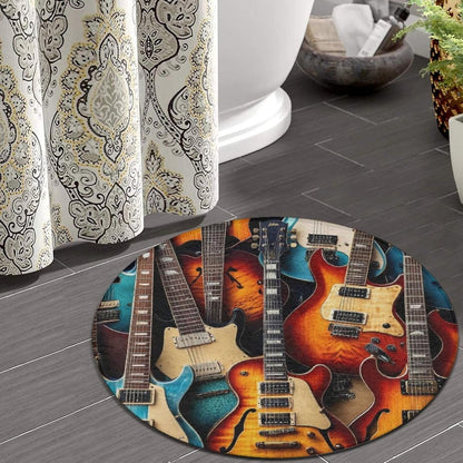 Soft Round Yoga Carpet, Office Chair Decor Round Mat for Carpet and Hardwood Floors Purple Butterfly