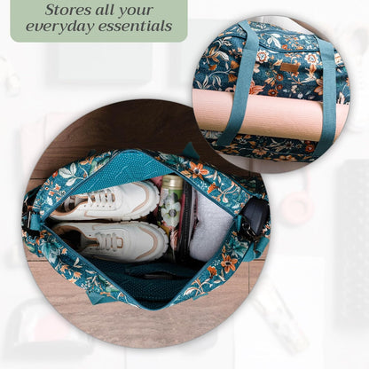 Maison d' Hermine Yoga Mat bag, Cylindrical bag for Woman&Men, yoga mat Bag &Adjustable shoulder straps Yoga Mat Carrier Bag with Drawstring Water Bottle Pocket and zipper pocket Easter Gifts