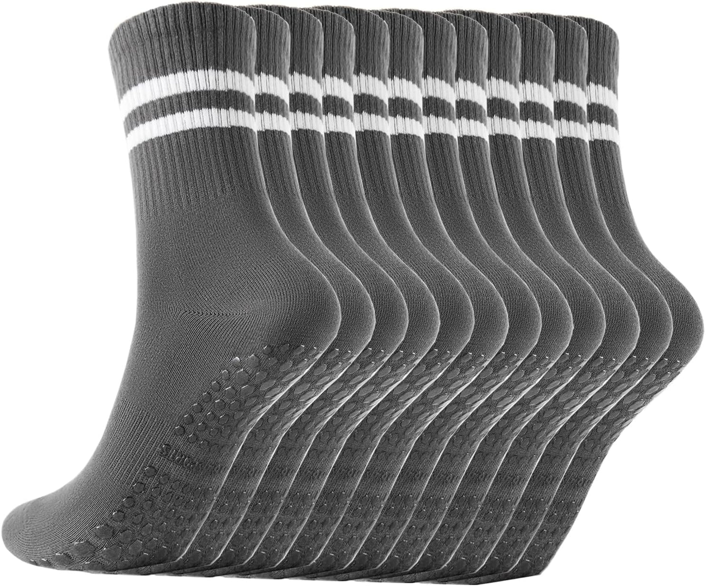 Non Slip Yoga Grip Pilates Socks for Women and Men Anti Slipper Grippy Socks for Ballet, Hospital, Dance