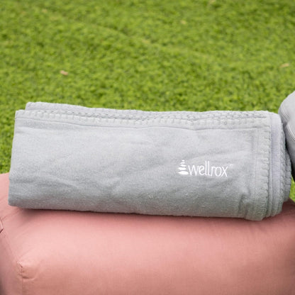 Wellrox Yoga Blanket 100% Indian Cotton - Perfect for Restorative Yoga, Shavasana, and Meditation (GREEN)