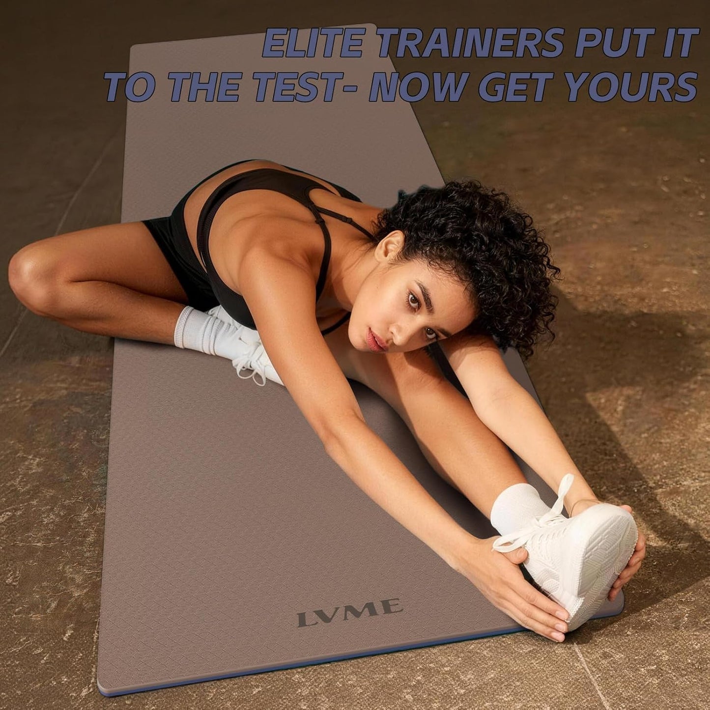 Yoga Mat Non Slip, Anti-Tear 1/4" & 2/5" Thick TPE Yoga Mats for Women and Men, a stylish and practical dual-tone yoga mat.72"x24" Exercise & Fitness Mat with Carrying Strap, Workout Mats for Yoga, Pilates and Floor Exercise