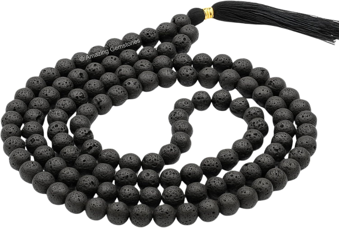 Amazing Gemstone 108 Beads Handmade Mala (Knotted, Rudraksha) - Colors B