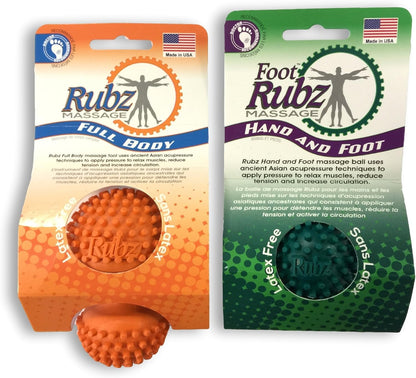 Due North Foot Rubz Hand & Back Massage Ball - Relieve Pain from Plantar Fasciitis, Tight Muscles & Sore Feet - Massage Tool