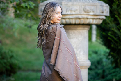 Versatile Premium Wool Blend Meditation Shawl - Large Unisex Prayer Wrap, Oversized Scarf & Yoga Blanket