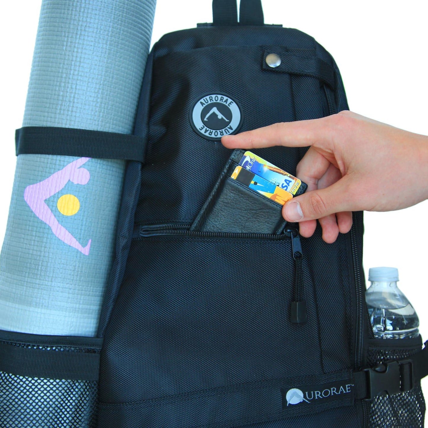 AURORAE Yoga Mat/Gym/Picklleball Cross-body Travel Sling Back Pack. Mat sold separately.