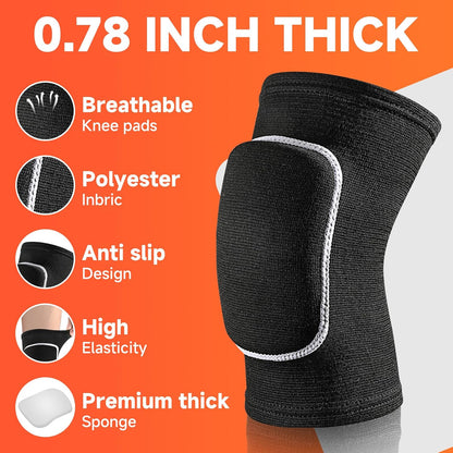 Volleyball Knee Pads knee brace for Women Kids Girls，Soft and Breathable Knee Pads for Volleyball, Dancing, Football, Yoga, Basketball, and Skating - Protective Knee Pads for Adults and Kids (Black, Small)
