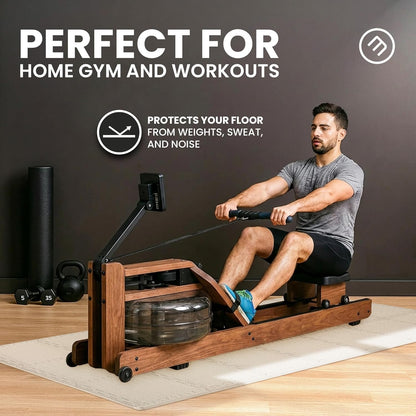 bemaxx Gym Mats Set - 18 pcs EVA Interlocking Foam Floor Tiles (12.6"x12.6"x0.4") 18sqft Protective Gym Flooring Sports Home Workout Exercise Mats Puzzle Garage Fitness Play-Room Pool Treadmill Bike