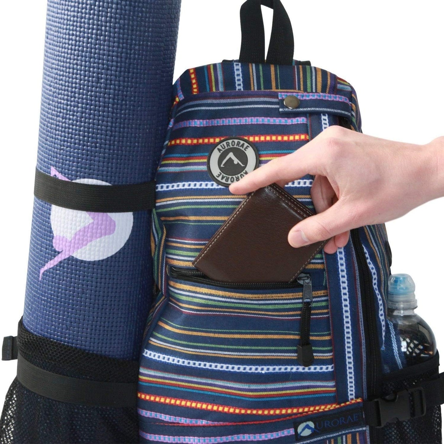 AURORAE Yoga Mat/Gym/Picklleball Cross-body Travel Sling Back Pack. Mat sold separately.