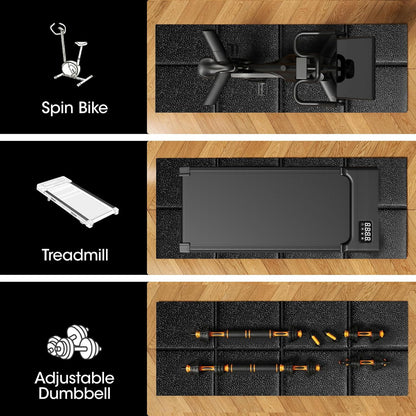 Stepwaver Walking Pad Mat for Carpet, Treamill Mat for Hardwood Floors, High Density, 1/4 Thickness, Folable, Floor Protection for Bike, Elliptical, Treadmill