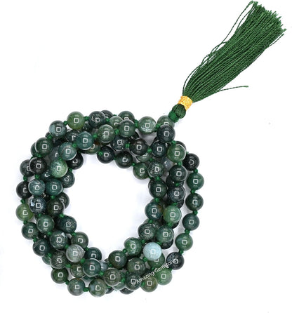 Amazing Gemstone 108 Beads Handmade Mala (Knotted, Rudraksha) - Colors A