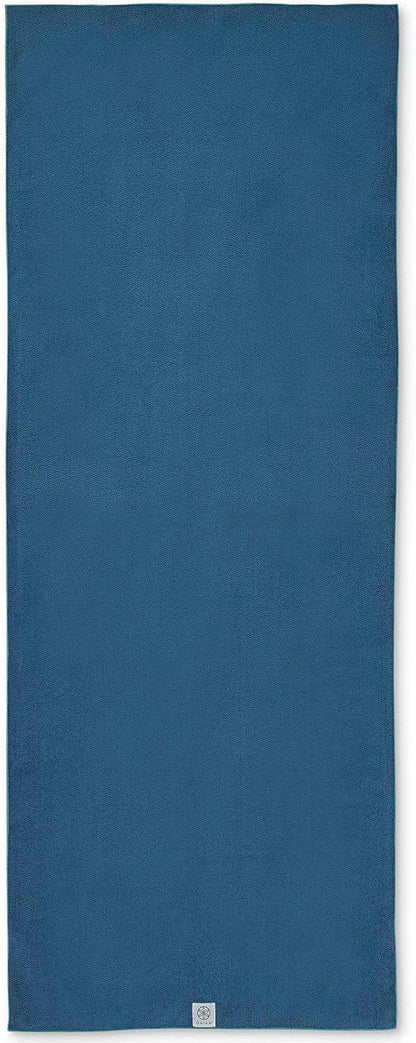 Gaiam Yoga Towel - Mat Sized Active Dry Non Slip Moisture Wicking Sweat Absorbent Microfiber Hot Yoga Towel for Women & Men | Stay-Put Corner Pockets (70" Long x 26" Wide)