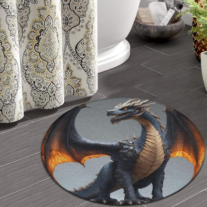 Large Home Decor Mat, Soft Round Yoga Carpet, Non Slip Machine Washable Home Office Circle Rug Gothic Witchy Sun Moon Mushroom Moth
