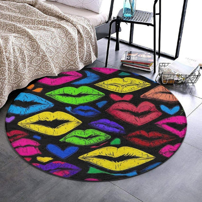 Room Sofa Yoga Soft Round Carpet, Home Decor Non Slip Kitchen Office Circle Rug, Machine Washable Modern Round Area Rug Beach Turtles, 60inch