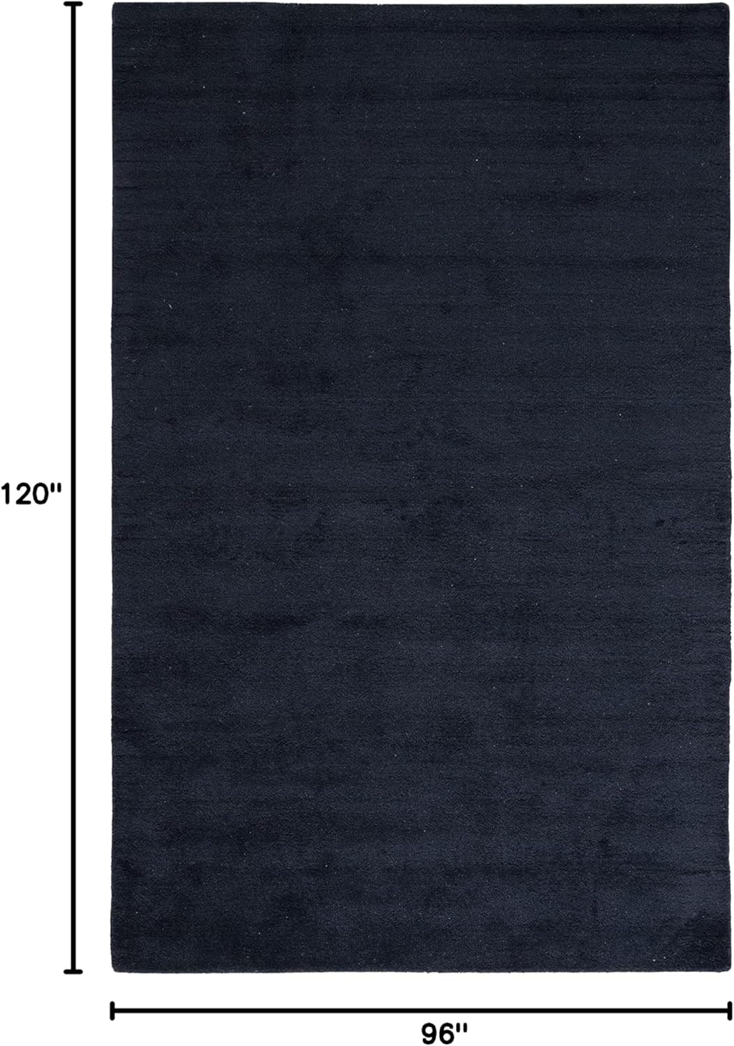 SAFAVIEH Himalaya Collection 6' Round Black HIM610C Handmade Premium Wool Area Rug