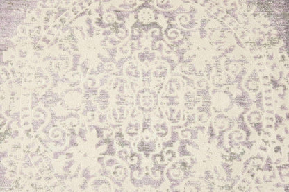 Unique Loom New Classical Collection Area Rug - Olwen (4'Round, Purple/ Gray)