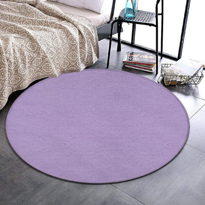 Machine Washable Modern Round Area Rug, Room Sofa Yoga Soft Round Carpet, Home Decor Non Slip Kitchen Office Circle Rug Grey, 24inch
