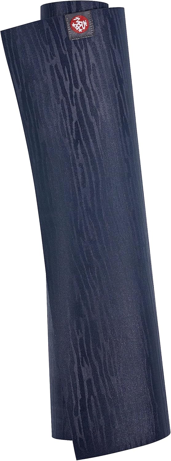 Manduka eKOLite Yoga Mat 71" - 4mm | Natural Rubber | Eco-Friendly | Soft Textured Surface | Natural Next-to-Skin Feel | 71 x 26 inches | Charcoal Grey