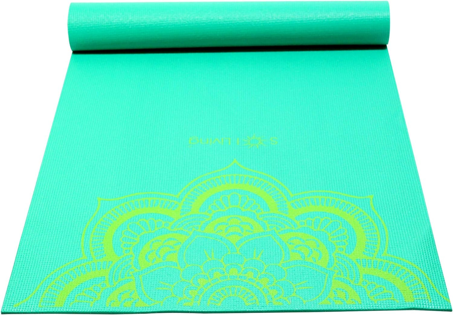 Sol Living Travel Yoga Mat - Natural Tree Rubber for Extra Grip - Non-Slip, Foldable, Eco-Friendly - Perfect for On-the-Go Yoga, Pilates, Fitness, Meditation - 24" x 72", Green