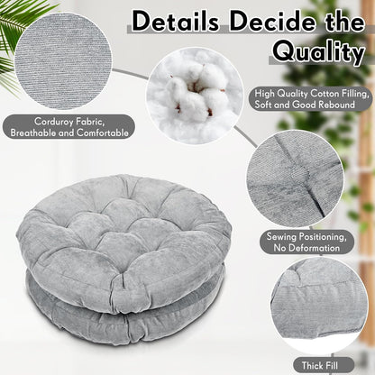 Jerify Floor Pillow Cushions Large Round Square Large Meditation Floor Pillow for Classroom Adult Meditation Picnic Party Seating Learning Daycare School(Square,Mixed Colors,4 Pcs)