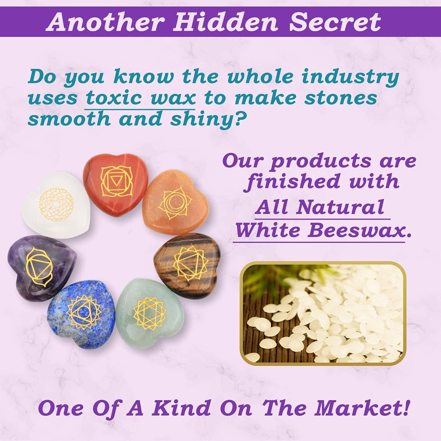 Uorbeay NatureWonders All Natural 7 Chakra Stone Set (Pyramid) with Engraved Symbols (Gift Box, Information Brochure & Pouch) - Healing Crystals, Balancing, Tumbled Palm Stone, Touchstone, Meditation