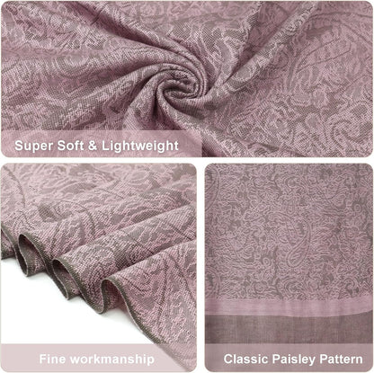 vimate Silky Paisley Pashmina Shawl Scarf-Women's Soft Double-side Jacquard Pashminas Wrap for Evening Dress Travel Shawl
