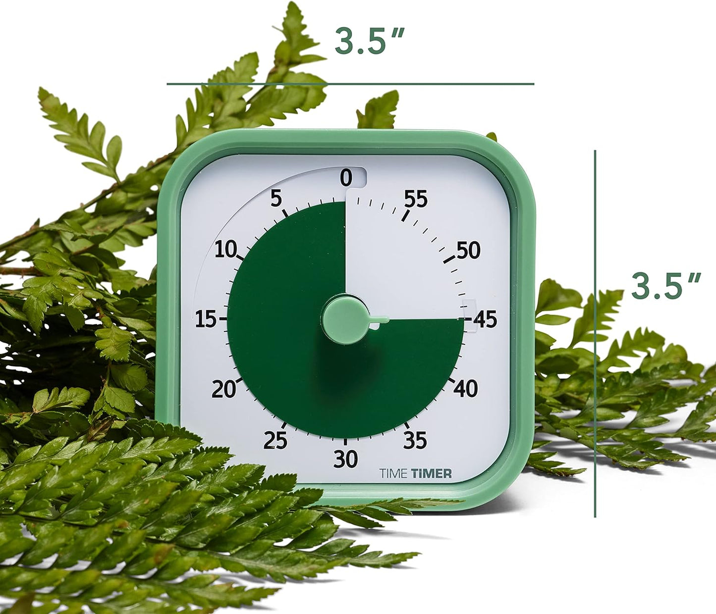 TIME TIMER Home MOD – 60-Minute Visual Timer, Home Edition, Silent Operation, for Homeschool Supplies, Study, Office & Meetings (Fern Green)