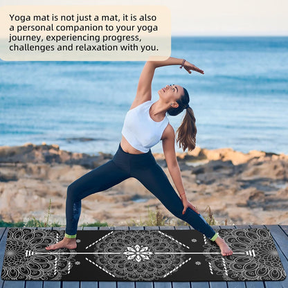 FOLAI Extra Thick Yoga Mat 6mm，pilates mat thick - Non-Slip Exercise Mat for HIIT, Pilates & Home Workouts & Workout with Free Carry Strap