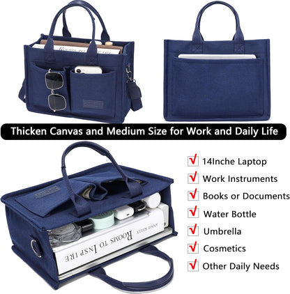 ZHMO Canvas Tote Bag for Women,Women's Bags Crossbody Bags Work Laptop Tote Bag Large Handbags Purse for Travel Nurse Teacher