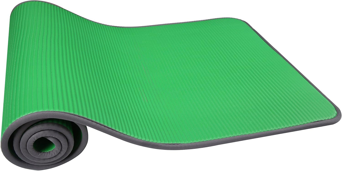 Fitvids All-Purpose 2/5-Inch (10mm) Extra Thick High Density Anti-Slip Exercise Pilates Yoga Mat with Carrying Strap, Multiple Colors