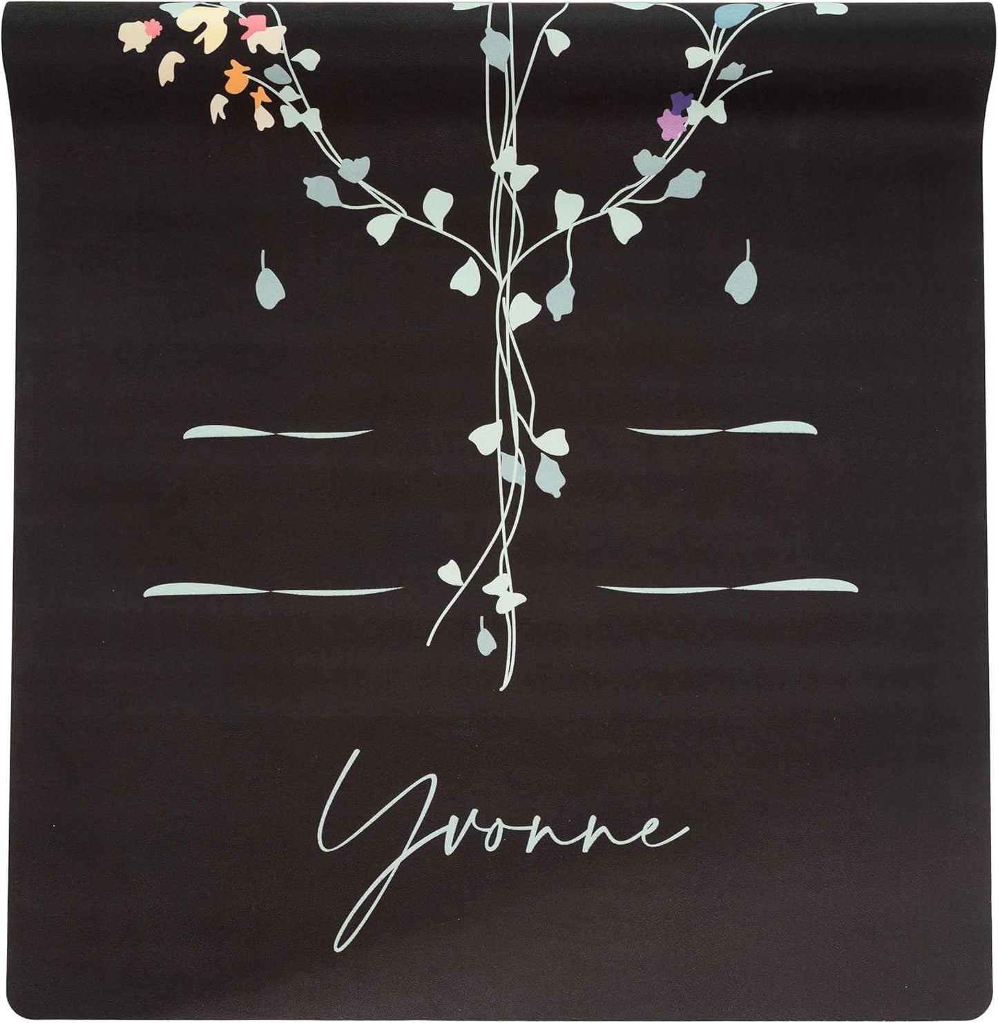 Yvonne Hummingbird Harmony Travel Yoga Mat - Ultra Thin 1/16” (1.5mm), Lightweight, Foldable & Non-Slip, Eco-Friendly Natural Rubber for Travel & Home + Free Carrying Strap