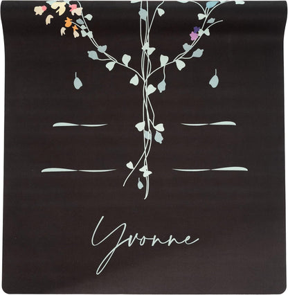 Yvonne Hummingbird Harmony Travel Yoga Mat - Ultra Thin 1/16” (1.5mm), Lightweight, Foldable & Non-Slip, Eco-Friendly Natural Rubber for Travel & Home + Free Carrying Strap
