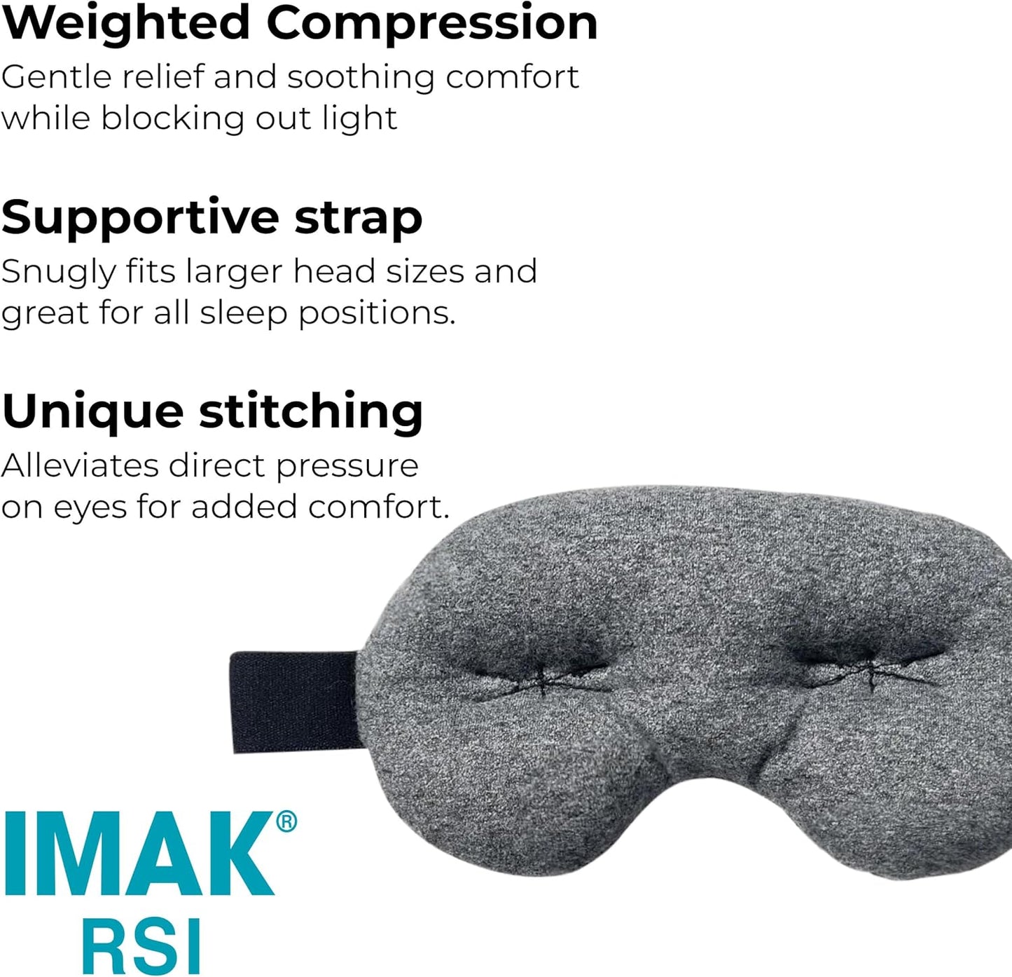 Brownmed Eye Pillow - Compression Eye Mask for Headache Support - Soothes Strain - Eases Sinus Pressure - Cooling - Universal Fit - Breathable Cotton - Washable & Reusable - Black