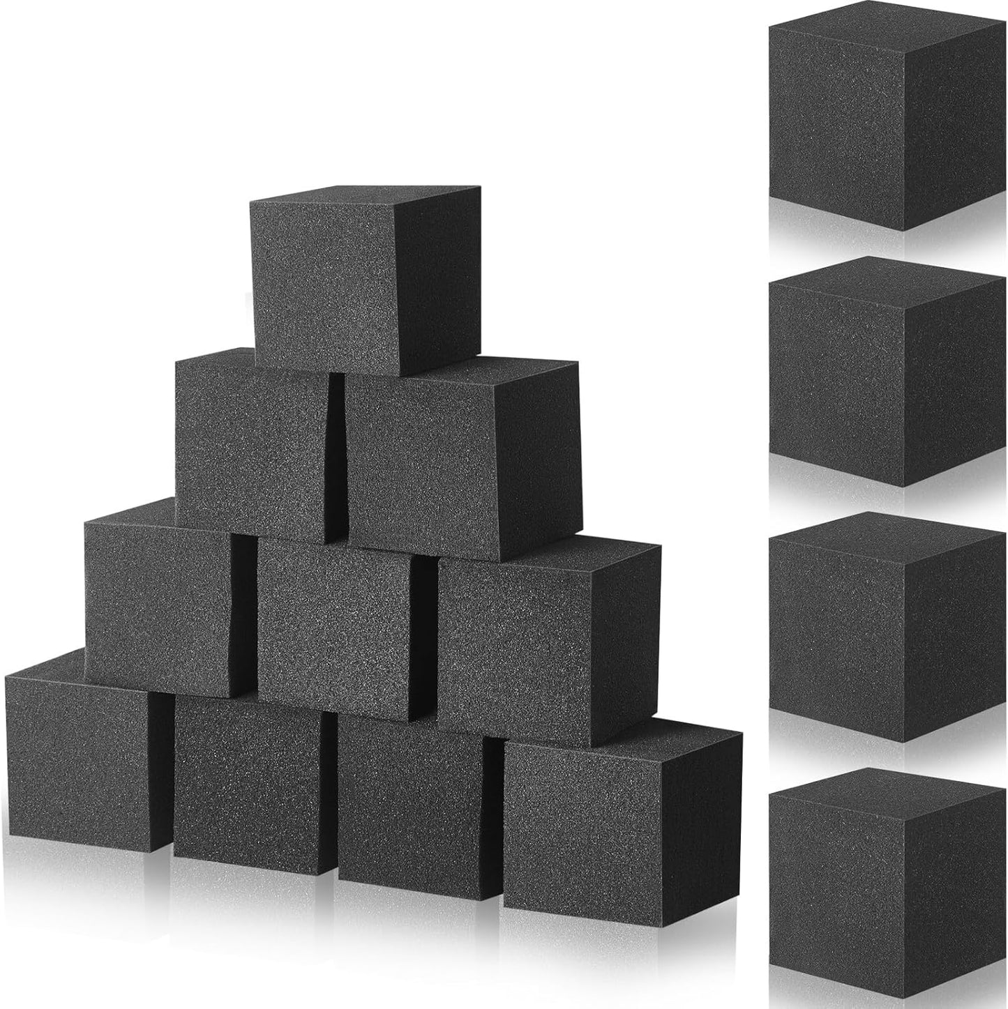 Treela Foam Pit Blocks, Foam Gym Cubes, 4 x 4 x 4 in Protective Trampoline Padding for Gymnastics, Parkour Courses, Trampoline Arenas, BMX